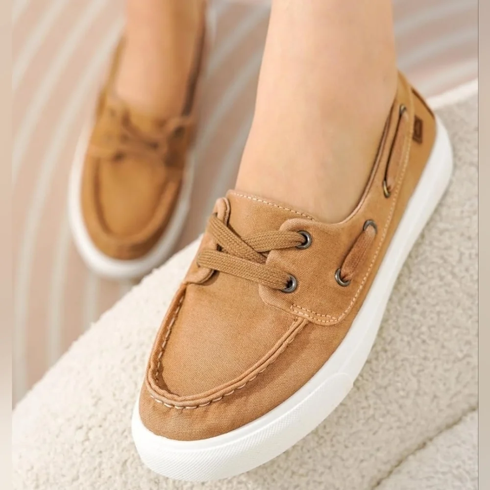 NIB Project Cloud Boat Deck Shoes Sneakers Loafers Size 9 Topsiders Canvas - Picture 6 of 13